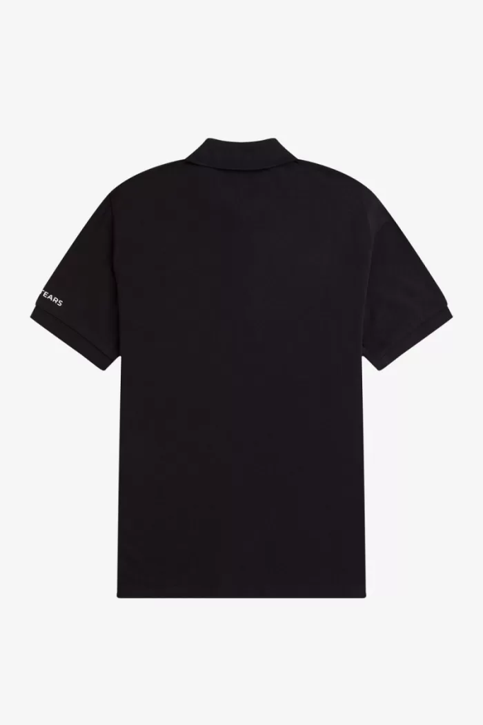 Fred Perry Printed Sleeve Men’s Polo Shirt Black | HTPFQ8601