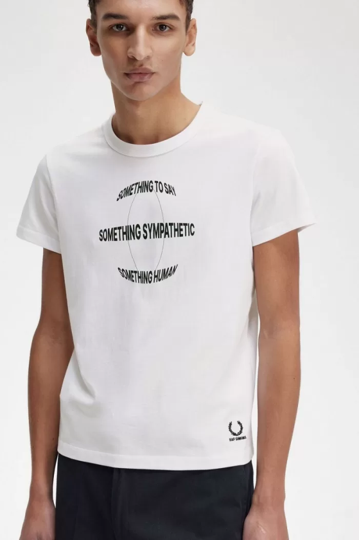 Fred Perry Printed Slim-Fit Men’s T-Shirt White | KSQRT4107