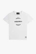 Fred Perry Printed Slim-Fit Men’s T-Shirt White | KSQRT4107