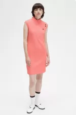 Fred Perry Printed Trim Piqué Women’s Dress Coral Heat | AVOGY0182