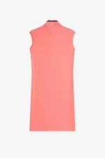 Fred Perry Printed Trim Piqué Women’s Dress Coral Heat | AVOGY0182