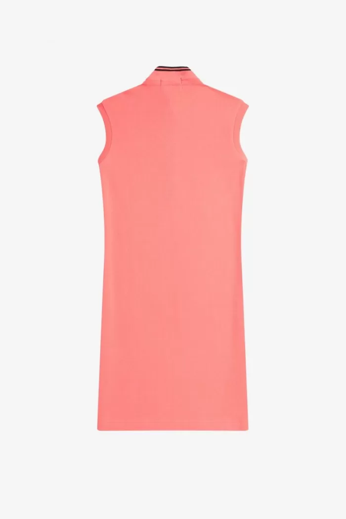 Fred Perry Printed Trim Piqué Women’s Dress Coral Heat | AVOGY0182