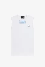 Fred Perry Printed Vest Men’s T-Shirt White | VIXQA3486