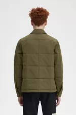 Fred Perry Quilted Men’s Shirt Uniform Green | WNQSI7394