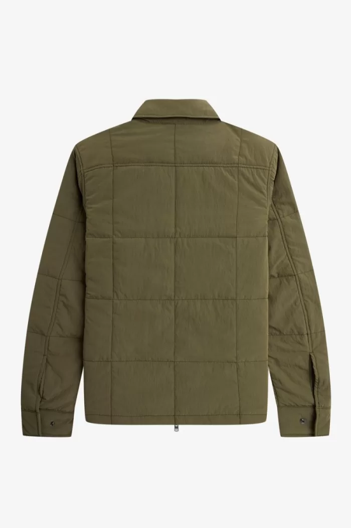 Fred Perry Quilted Men’s Shirt Uniform Green | WNQSI7394