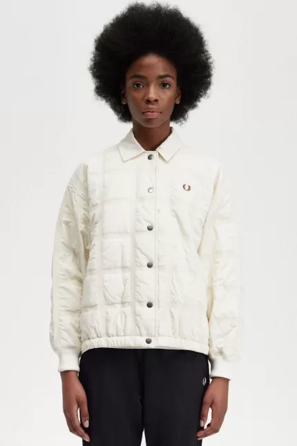 Fred Perry Quilted Women’s Jackets Beige | GTCUI4653