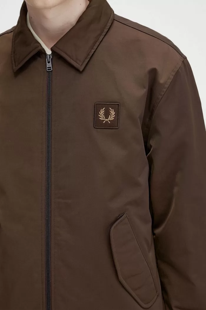 Fred Perry Quilted Zip Through Men’s Jackets Burnt Tobacco | VXFWZ0147