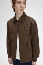 Fred Perry Quilted Zip Through Men’s Jackets Burnt Tobacco | VXFWZ0147