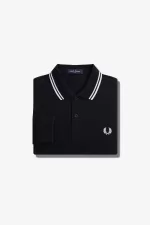 Fred Perry Rave Graphic Long Sleeve Men’s Shirt Black | PJIMT8027