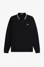 Fred Perry Rave Graphic Long Sleeve Men’s Shirt Black | PJIMT8027