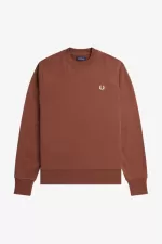 Fred Perry Rave Graphic Men’s Sweatshirts Whisky Brown | NRZLY8435