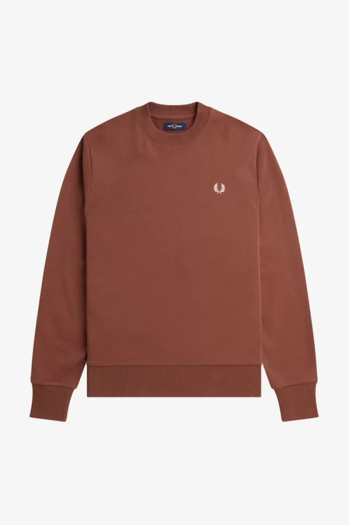 Fred Perry Rave Graphic Men’s Sweatshirts Whisky Brown | NRZLY8435