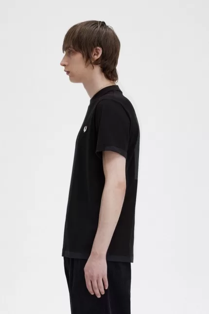 Fred Perry Rave Graphic Men’s T-Shirt Black | UKLOP7869