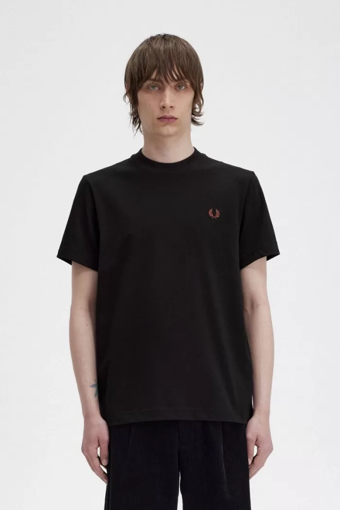 Fred Perry Rave Graphic Men’s T-Shirt Black | UKLOP7869