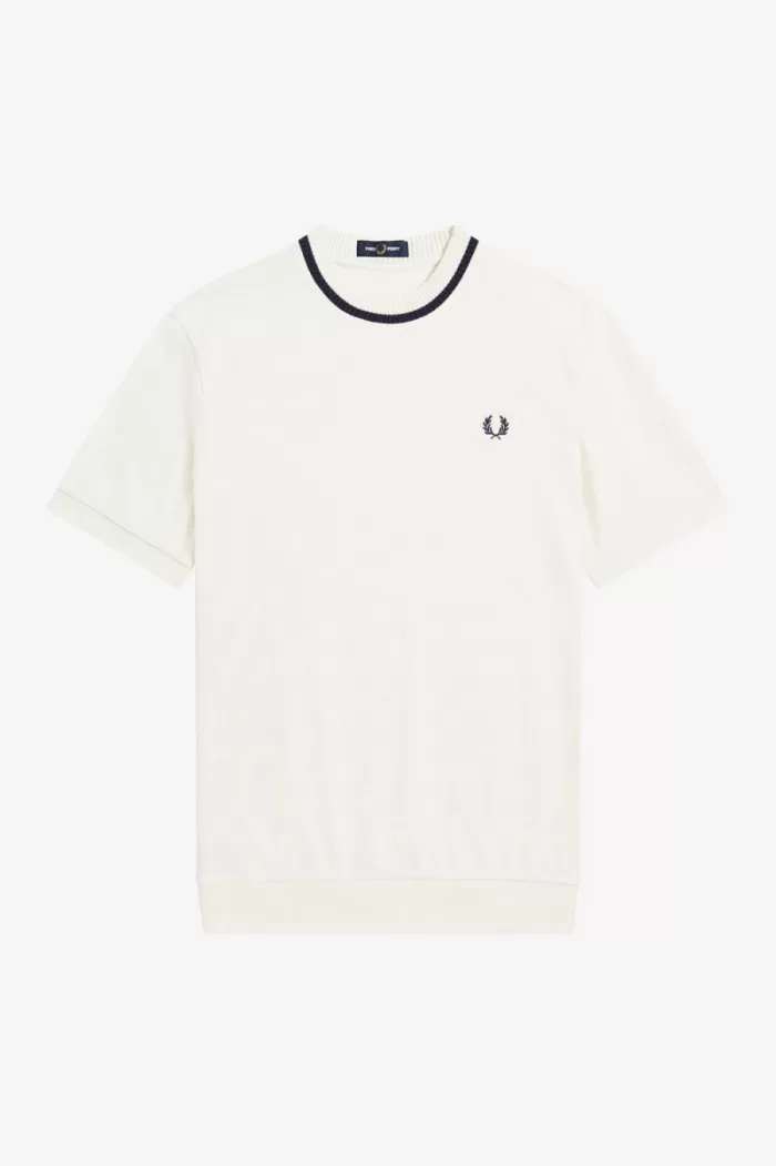 Fred Perry Reissues Crew Neck Piqué Men’s T-Shirt Beige | VNFIE0149