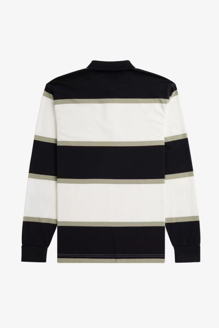 Fred Perry Relaxed Stripe Men’s Polo Shirt Snow White | BFGHY9528