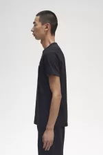 Fred Perry Ringer Men’s T-Shirt Black | ATEPI6359