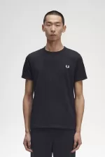 Fred Perry Ringer Men’s T-Shirt Black | ATEPI6359