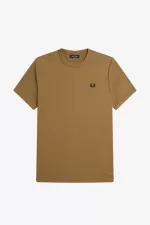 Fred Perry Ringer Men’s T-Shirt Brown | VJNGA2318