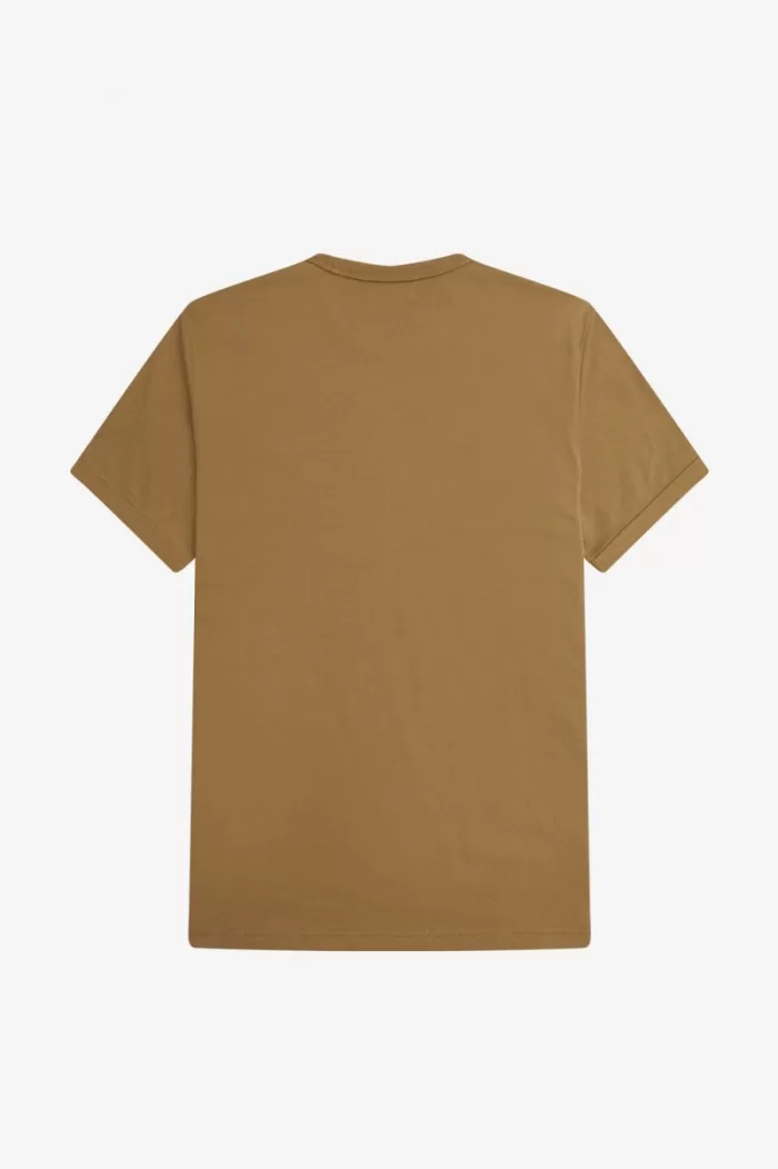 Fred Perry Ringer Men’s T-Shirt Brown | VJNGA2318