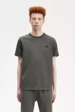 Fred Perry Ringer Men’s T-Shirt Field Green | IHMKB0123