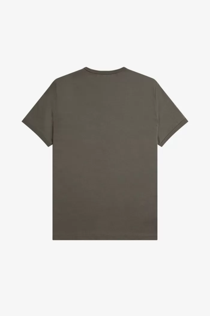 Fred Perry Ringer Men’s T-Shirt Field Green | IHMKB0123