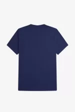 Fred Perry Ringer Men’s T-Shirt French Navy Snow White | JPBQG0257