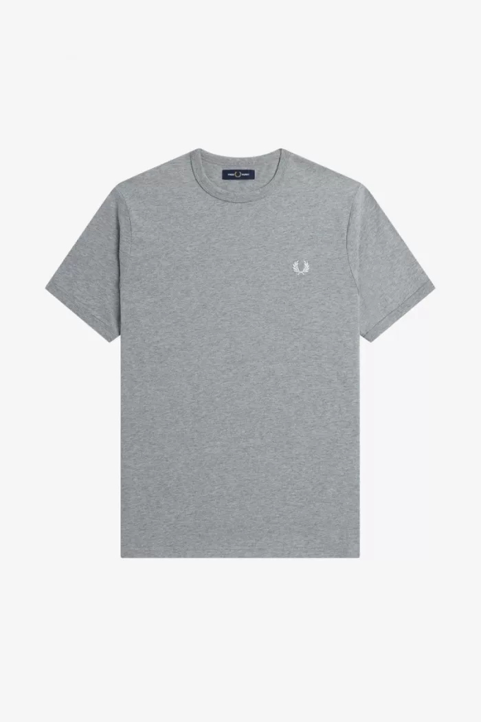 Fred Perry Ringer Men’s T-Shirt Grey | IJNLC4859