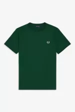 Fred Perry Ringer Men’s T-Shirt Ivy Green | MWXLH2986