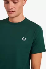 Fred Perry Ringer Men’s T-Shirt Ivy Green | MWXLH2986