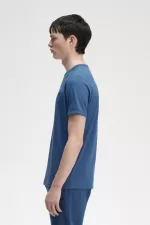 Fred Perry Ringer Men’s T-Shirt Midnight Blue | DRSGZ4152