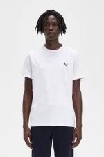 Fred Perry Ringer Men’s T-Shirt White | NDTPZ2810