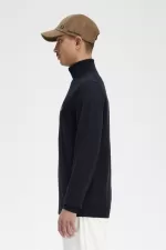 Fred Perry Roll Neck Men’s Jumper Black | CQIMT0132