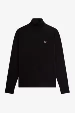 Fred Perry Roll Neck Men’s Jumper Black | CQIMT0132