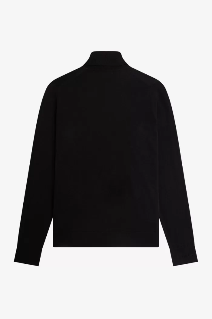 Fred Perry Roll Neck Men’s Jumper Black | CQIMT0132