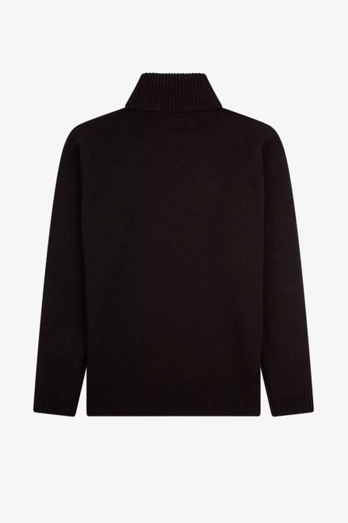 Fred Perry Roll Neck Men’s Jumper Black | SDPNB7649