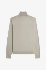 Fred Perry Roll Neck Men’s Jumper Dark Oatmeal | DFXKT9058