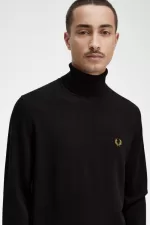 Fred Perry Roll Neck Men’s Jumper Navy | PVTOC1962