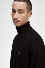 Fred Perry Roll Neck Men’s Jumper Navy | PVTOC1962