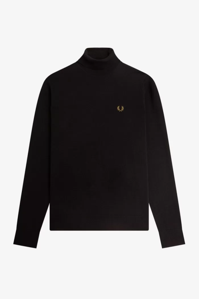 Fred Perry Roll Neck Men’s Jumper Navy | PVTOC1962