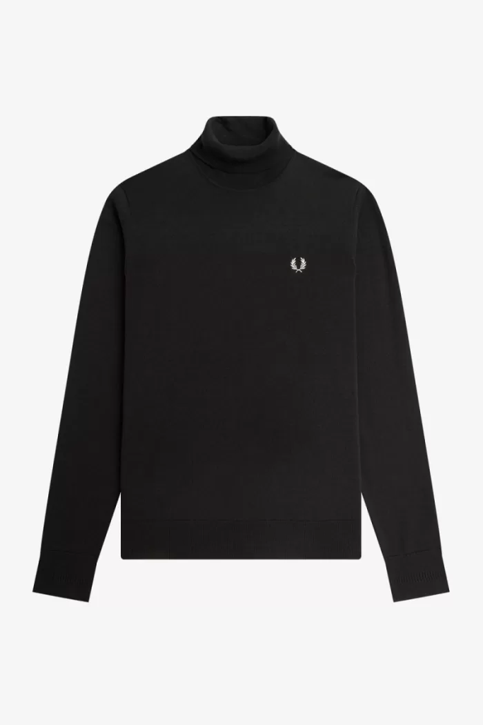 Fred Perry Roll Neck Men’s Jumper Night Green | PVLUX3502