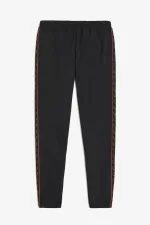 Fred Perry Seasonal Taped Track Men’s Pants Black Whisky Brown | MIDQO4017