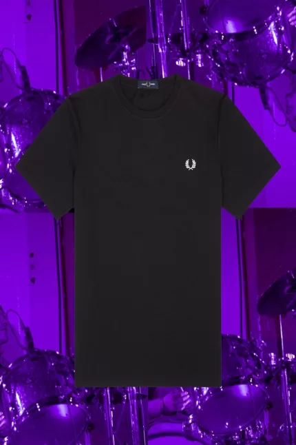 Fred Perry Seoul Ringer Men’s T-Shirt Black | DVLPA9438