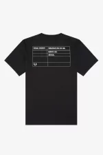 Fred Perry Seoul Ringer Men’s T-Shirt Black | DVLPA9438