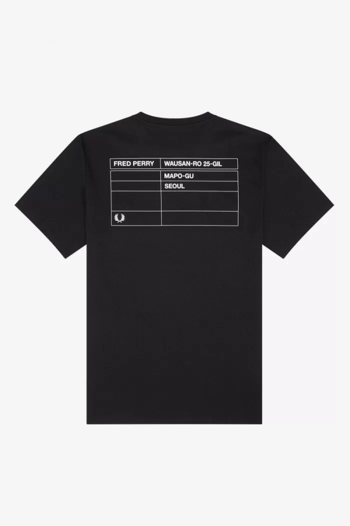 Fred Perry Seoul Ringer Men’s T-Shirt Black | DVLPA9438