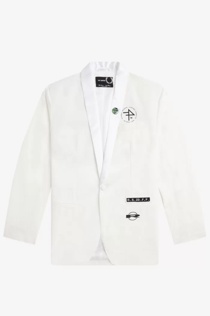 Fred Perry Shawl Collar Blazer Men’s Jackets White | PNQGS1403