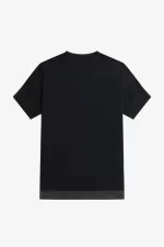 Fred Perry Sheer Trim Piqué Women’s T-Shirt Black | INADH4935