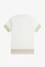 Fred Perry Sheer Trim Piqué Women’s T-Shirt Snow White | IXGZW5960