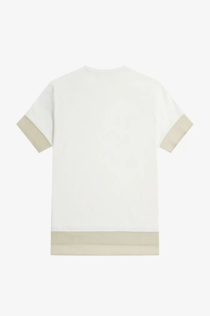 Fred Perry Sheer Trim Piqué Women’s T-Shirt Snow White | IXGZW5960