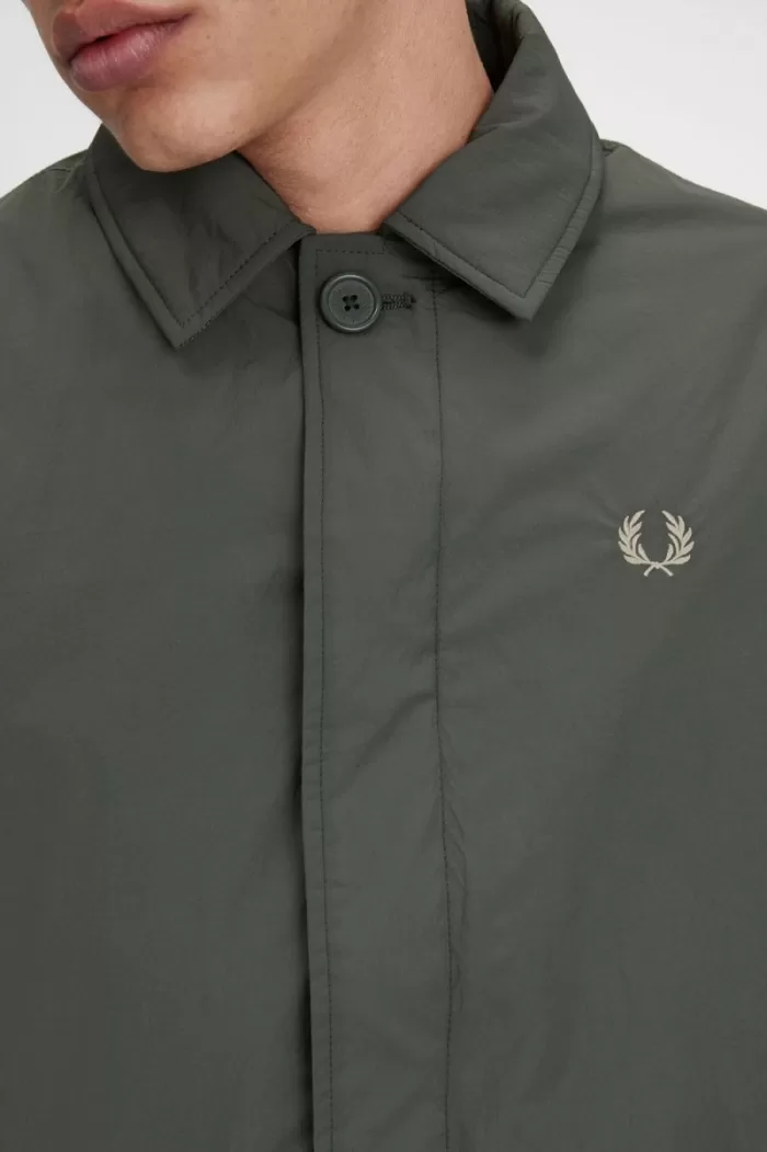 Fred Perry Shell Mac Men’s Parka Field Green | HQORB8543